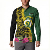 Personalised Western Province Day Button Sweatshirt Wes Provins Nguzunguzu Symbol LT14 - Polynesian Pride