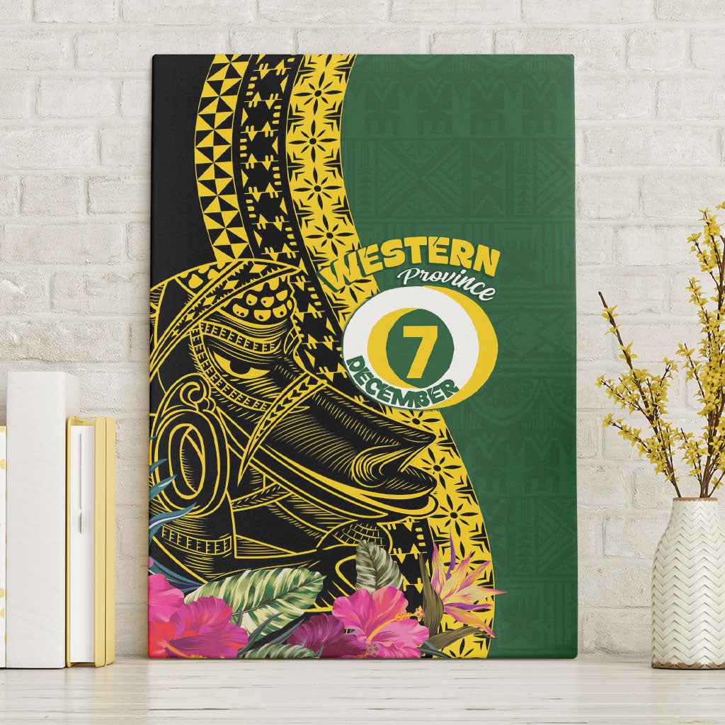 Western Province Day Canvas Wall Art Wes Provins Nguzunguzu Symbol LT14 Without Frame Green - Polynesian Pride