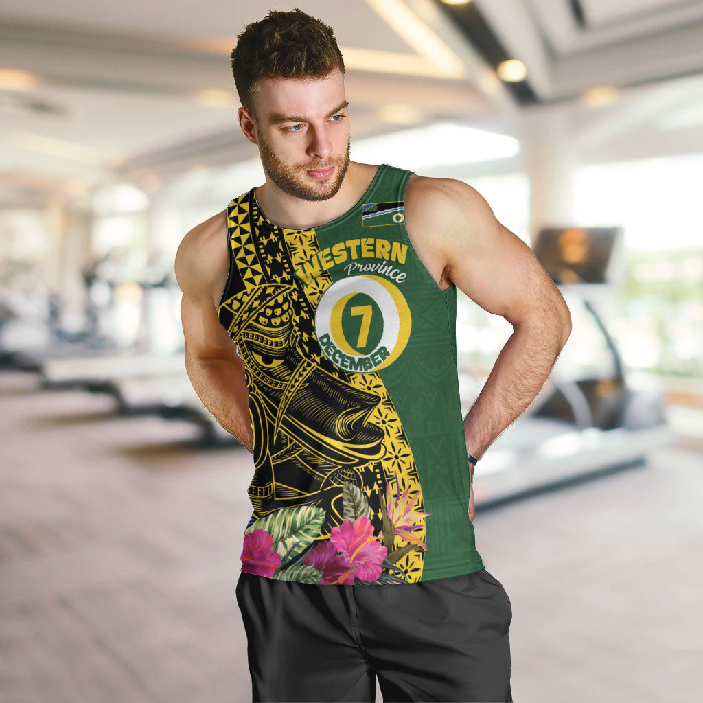 Personalised Western Province Day Men Tank Top Wes Provins Nguzunguzu Symbol LT14 Green - Polynesian Pride