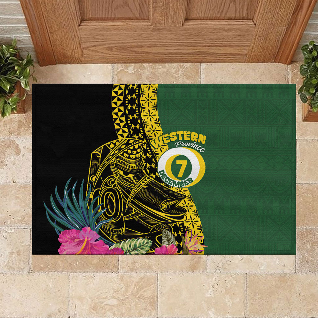 Western Province Day Rubber Doormat Wes Provins Nguzunguzu Symbol LT14 Green - Polynesian Pride