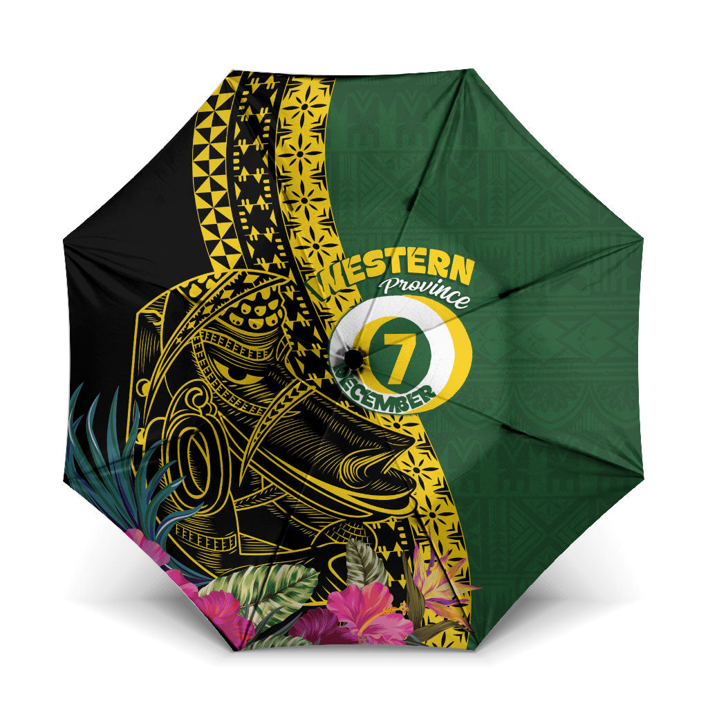 Western Province Day Umbrella Wes Provins Nguzunguzu Symbol LT14 One Size Folded 11.42 inch Opened Diameter 37.4 inch Green - Polynesian Pride