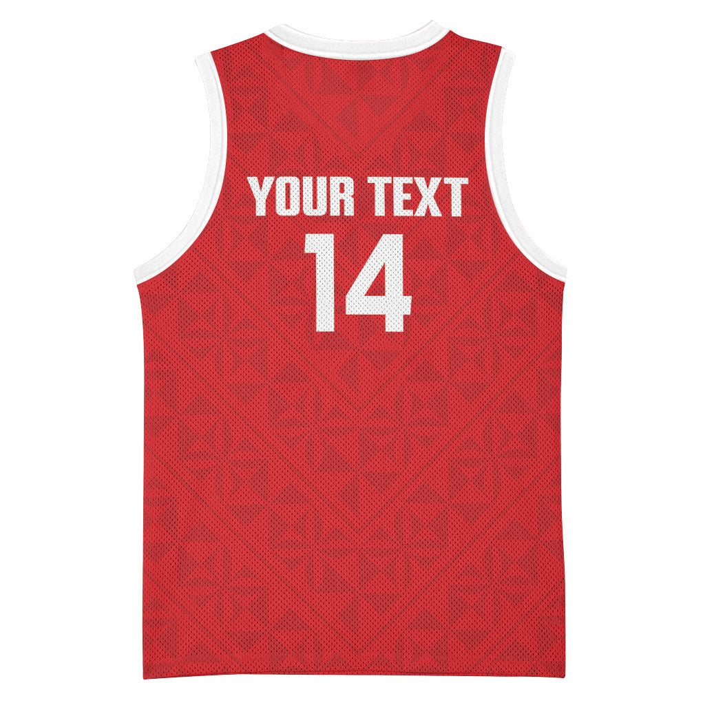 Mate Maa Tonga Rugby Custom Basketball Jersey 2026 Tongan Ngatu Pattern Red LT14 - Polynesian Pride