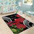 Personalized Mele Kalikimaka Hawaii Area Rug I'iwi Bird With Ohia Lehua - Black Color