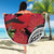 Personalized Mele Kalikimaka Hawaii Beach Blanket I'iwi Bird With Ohia Lehua - Black Color