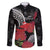 Personalized Mele Kalikimaka Hawaii Family Matching Puletasi and Hawaiian Shirt I'iwi Bird With Ohia Lehua - Black Color