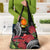 Personalized Mele Kalikimaka Hawaii Grocery Bag I'iwi Bird With Ohia Lehua - Black Color