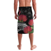 Personalized Mele Kalikimaka Hawaii Lavalava I'iwi Bird With Ohia Lehua - Black Color