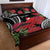 Personalized Mele Kalikimaka Hawaii Quilt Bed Set I'iwi Bird With Ohia Lehua - Black Color