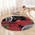 Personalized Mele Kalikimaka Hawaii Round Carpet I'iwi Bird With Ohia Lehua - Black Color