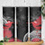 Personalized Mele Kalikimaka Hawaii Skinny Tumbler I'iwi Bird With Ohia Lehua - Black Color