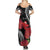 Personalized Mele Kalikimaka Hawaii Summer Maxi Dress I'iwi Bird With Ohia Lehua - Black Color