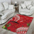 Personalized Mele Kalikimaka Hawaii Area Rug I'iwi Bird With Ohia Lehua - Red Color