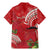Personalized Mele Kalikimaka Hawaii Family Matching Mermaid Dress and Hawaiian Shirt I'iwi Bird With Ohia Lehua - Red Color