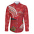 Personalized Mele Kalikimaka Hawaii Family Matching Puletasi and Hawaiian Shirt I'iwi Bird With Ohia Lehua - Red Color