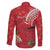 Personalized Mele Kalikimaka Hawaii Family Matching Puletasi and Hawaiian Shirt I'iwi Bird With Ohia Lehua - Red Color