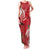 Personalized Mele Kalikimaka Hawaii Family Matching Tank Maxi Dress and Hawaiian Shirt I'iwi Bird With Ohia Lehua - Red Color