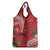 Personalized Mele Kalikimaka Hawaii Grocery Bag I'iwi Bird With Ohia Lehua - Red Color