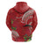 Personalized Mele Kalikimaka Hawaii Hoodie I'iwi Bird With Ohia Lehua - Red Color