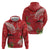 Personalized Mele Kalikimaka Hawaii Hoodie I'iwi Bird With Ohia Lehua - Red Color