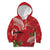 Personalized Mele Kalikimaka Hawaii Kid Hoodie I'iwi Bird With Ohia Lehua - Red Color