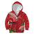 Personalized Mele Kalikimaka Hawaii Kid Hoodie I'iwi Bird With Ohia Lehua - Red Color