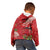 Personalized Mele Kalikimaka Hawaii Kid Hoodie I'iwi Bird With Ohia Lehua - Red Color