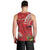 Personalized Mele Kalikimaka Hawaii Men Tank Top I'iwi Bird With Ohia Lehua - Red Color