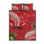 Personalized Mele Kalikimaka Hawaii Quilt Bed Set I'iwi Bird With Ohia Lehua - Red Color