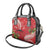 Personalized Mele Kalikimaka Hawaii Shoulder Handbag I'iwi Bird With Ohia Lehua - Red Color