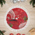 Personalized Mele Kalikimaka Hawaii Tree Skirt I'iwi Bird With Ohia Lehua - Red Color