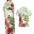 Pastel Green Hawaii Chameleon Christmas Couples Matching Off Shoulder Maxi Dress and Hawaiian Shirt Mele Kalikimaka Kakau - Watercolor