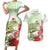 Pastel Green Hawaii Chameleon Christmas Couples Matching Short Sleeve Bodycon Dress and Hawaiian Shirt Mele Kalikimaka Kakau - Watercolor