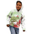 Pastel Green Hawaii Chameleon Christmas Kid Hoodie Mele Kalikimaka Kakau - Watercolor