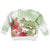 Pastel Green Hawaii Chameleon Christmas Kid Ugly Christmas Sweater Mele Kalikimaka Kakau - Watercolor