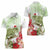 Pastel Green Hawaii Chameleon Christmas Women Polo Shirt Mele Kalikimaka Kakau - Watercolor