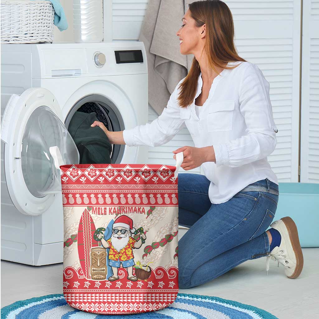Hawaii Christmas Six Seven Laundry Basket Mele Kalikimaka Funny Santa 67 Gen Alpha Slang - Polynesian Pride