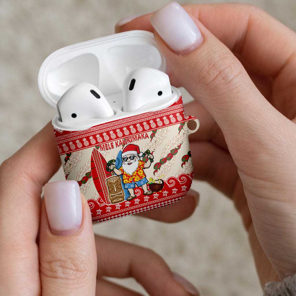 Hawaii Christmas Six Seven AirPods Case Mele Kalikimaka Funny Santa 67 Gen Alpha Slang - Polynesian Pride