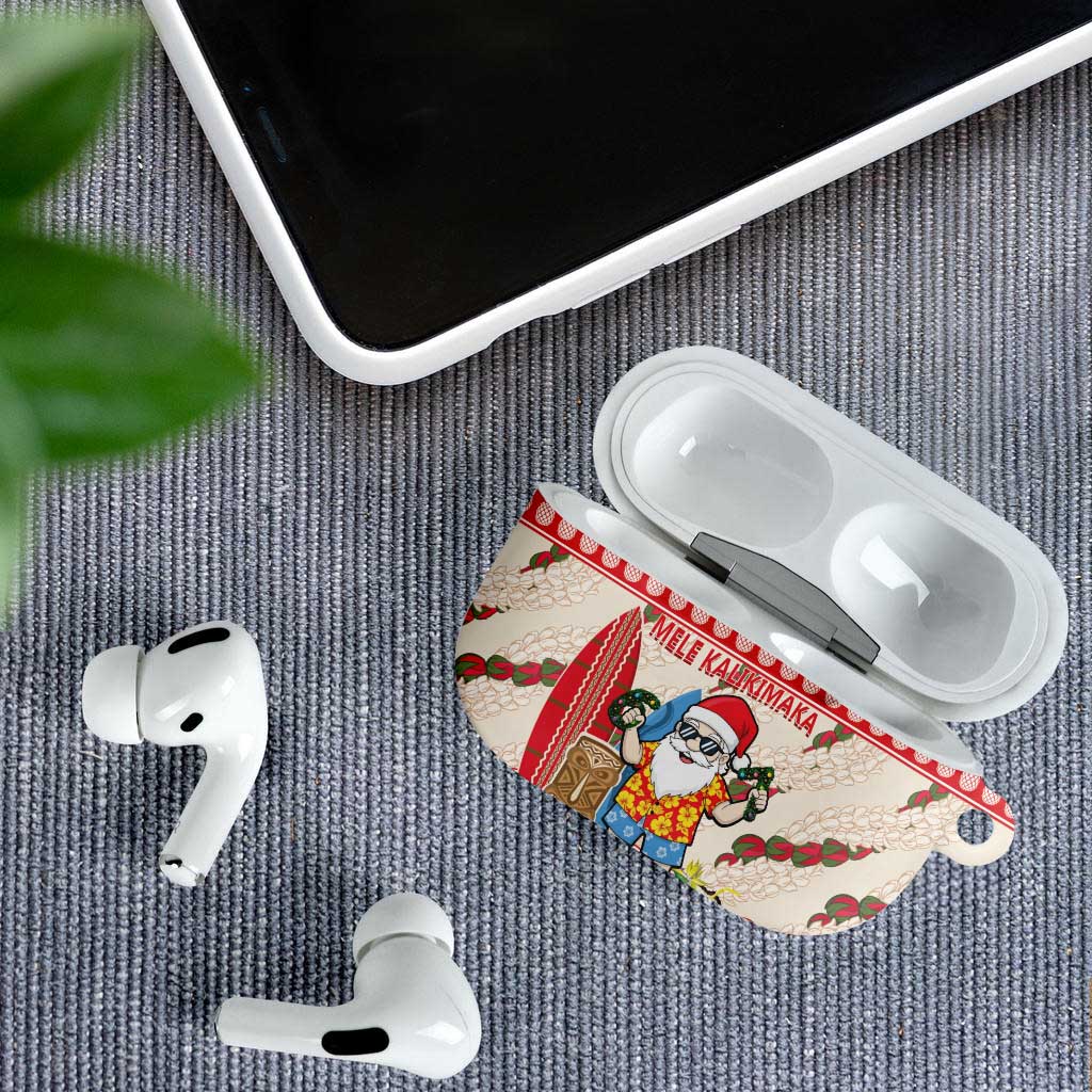 Hawaii Christmas Six Seven AirPods Case Mele Kalikimaka Funny Santa 67 Gen Alpha Slang - Polynesian Pride