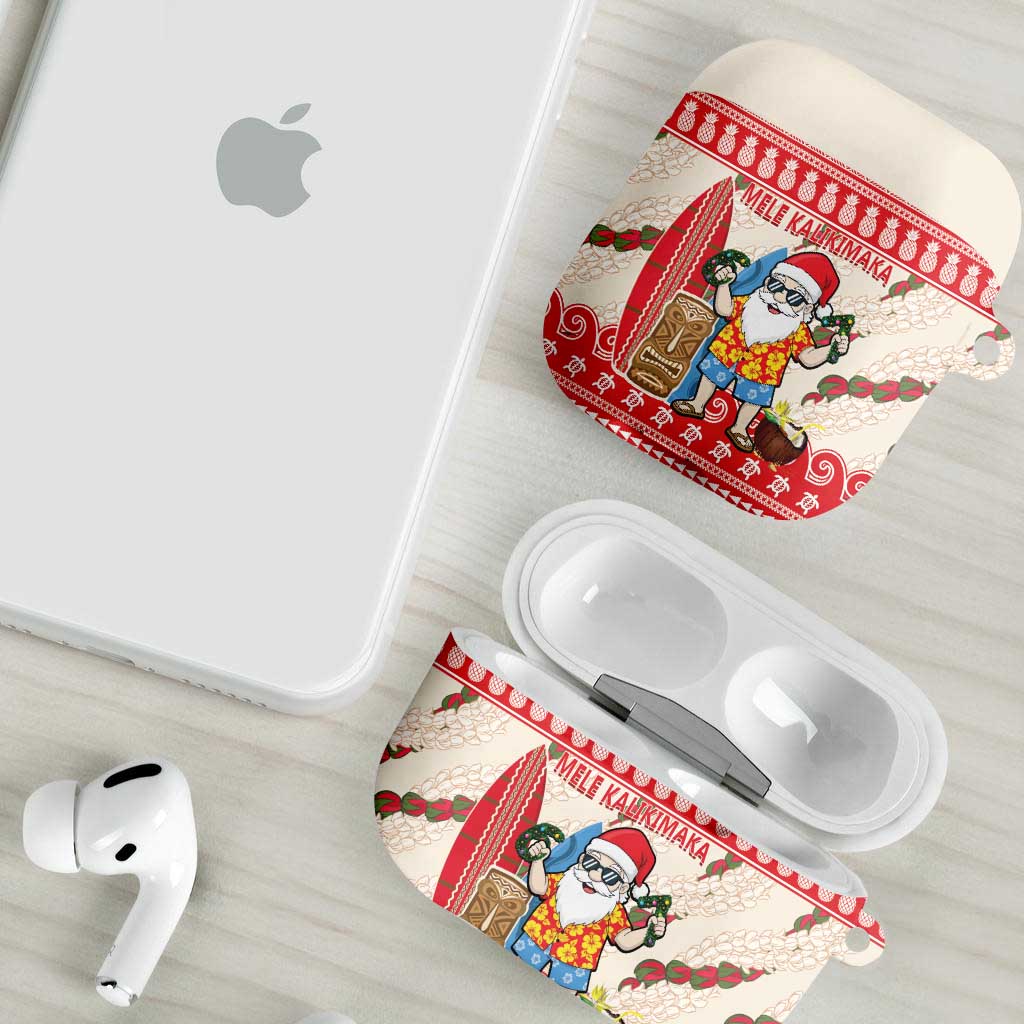 Hawaii Christmas Six Seven AirPods Case Mele Kalikimaka Funny Santa 67 Gen Alpha Slang - Polynesian Pride