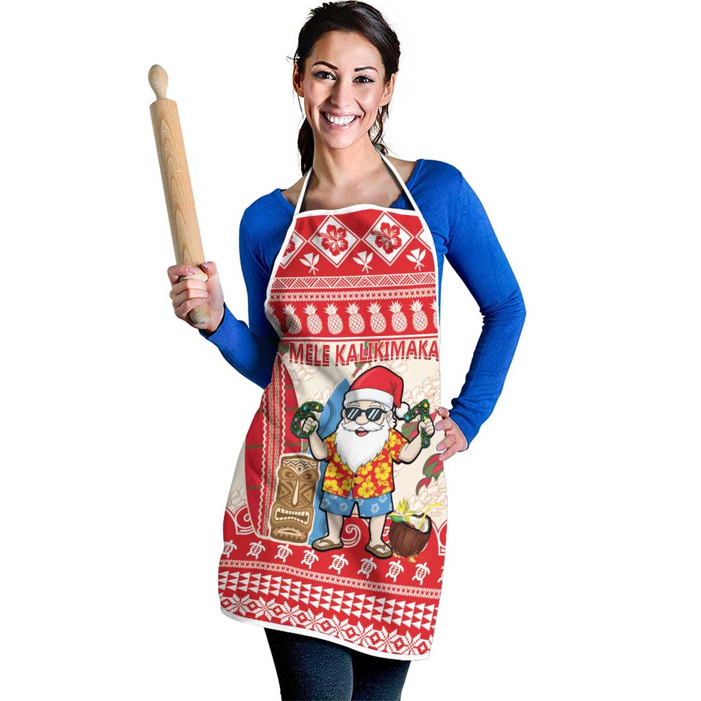 Hawaii Christmas Six Seven Apron Mele Kalikimaka Funny Santa 67 Gen Alpha Slang - Polynesian Pride