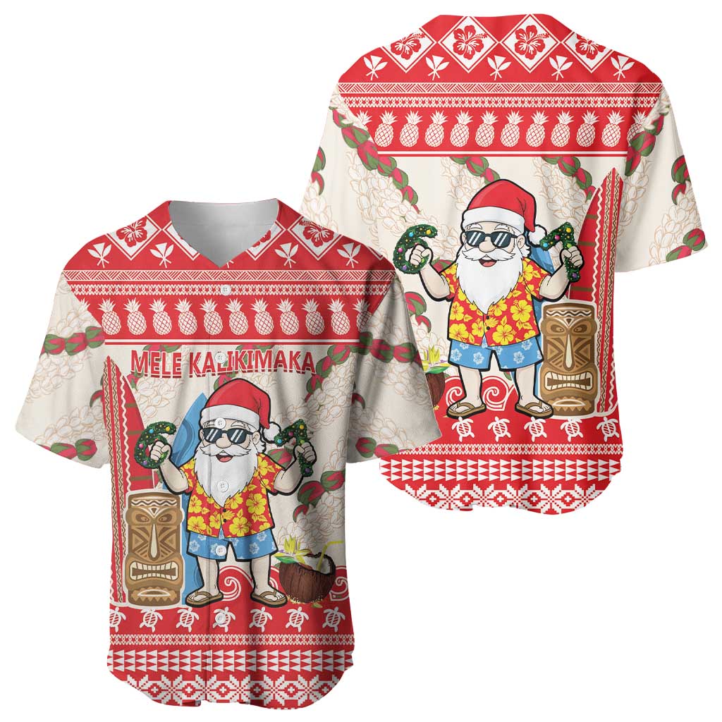 Hawaii Christmas Six Seven Baseball Jersey Mele Kalikimaka Funny Santa 67 Gen Alpha Slang LT14 - Polynesian Pride