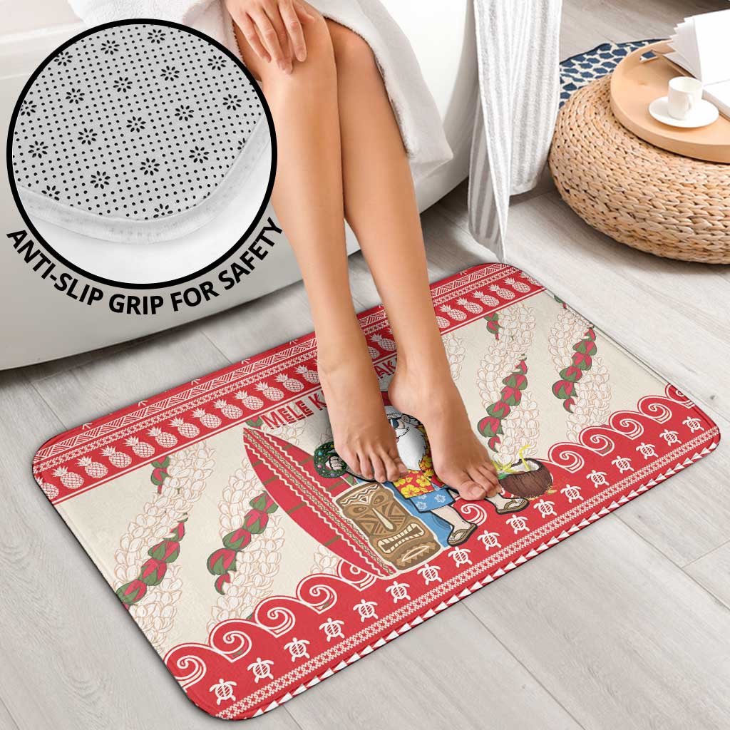 Hawaii Christmas Six Seven Bathroom Set Mele Kalikimaka Funny Santa 67 Gen Alpha Slang - Polynesian Pride