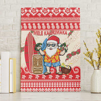 Hawaii Christmas Six Seven Canvas Wall Art Mele Kalikimaka Funny Santa 67 Gen Alpha Slang LT14 Without Frame Red - Polynesian Pride