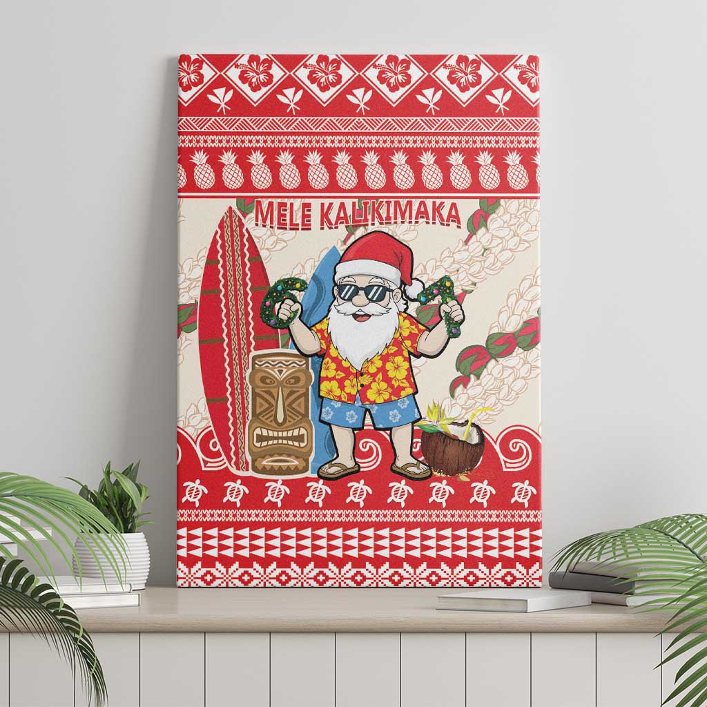 Hawaii Christmas Six Seven Canvas Wall Art Mele Kalikimaka Funny Santa 67 Gen Alpha Slang LT14 - Polynesian Pride