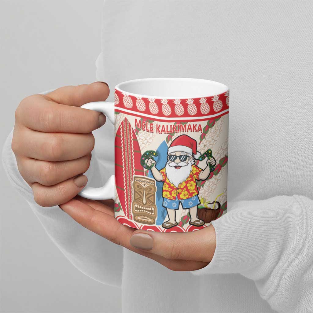 Hawaii Christmas Six Seven Ceramic Mug Mele Kalikimaka Funny Santa 67 Gen Alpha Slang - Polynesian Pride