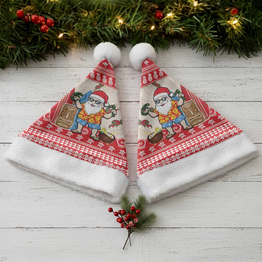 Hawaii Christmas Six Seven Christmas Santa Hat Mele Kalikimaka Funny Santa 67 Gen Alpha Slang - Polynesian Pride