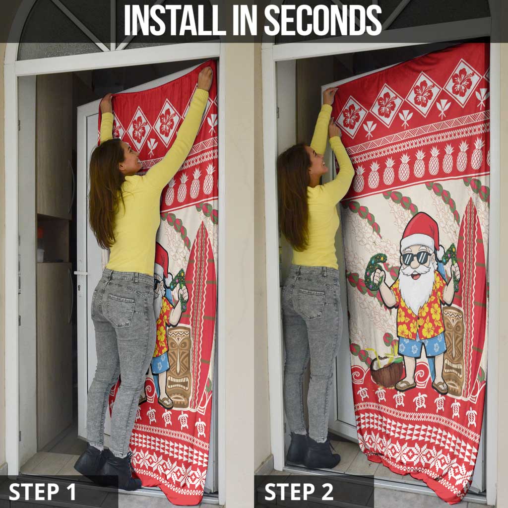 Hawaii Christmas Six Seven Door Cover Mele Kalikimaka Funny Santa 67 Gen Alpha Slang - Polynesian Pride
