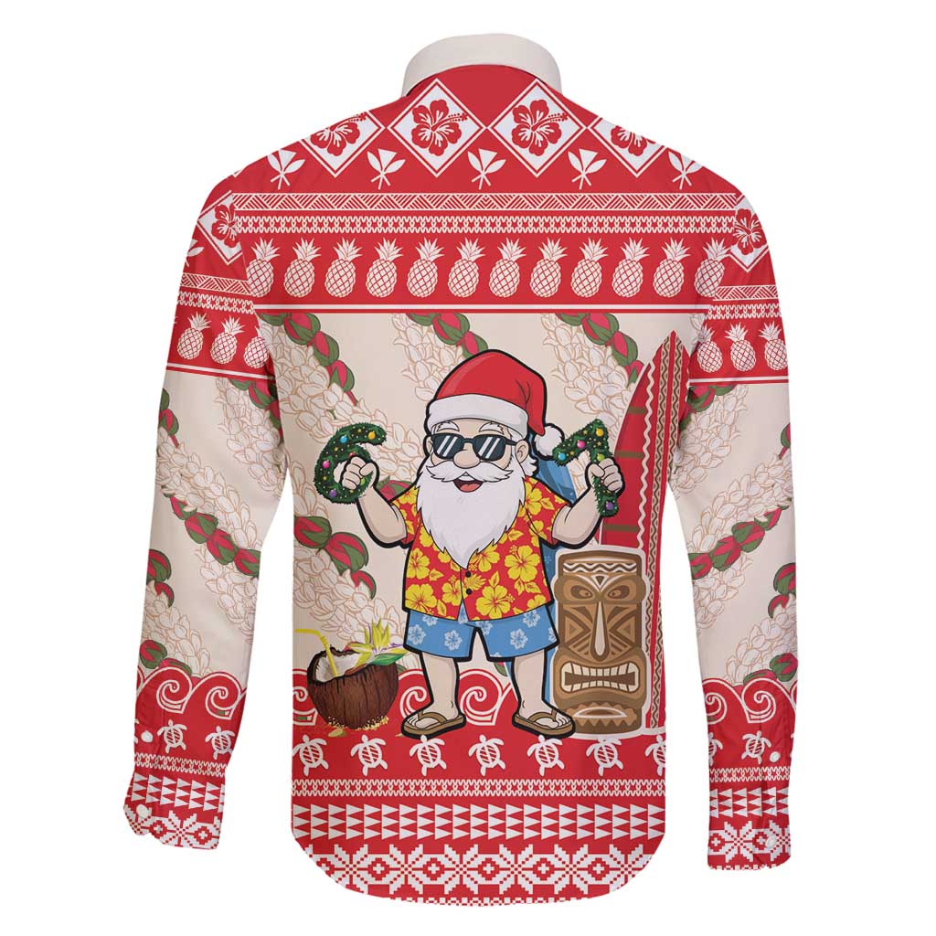 Hawaii Christmas Six Seven Family Matching Long Sleeve Bodycon Dress and Hawaiian Shirt Mele Kalikimaka Funny Santa 67 Gen Alpha Slang - Polynesian Pride