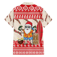 Hawaii Christmas Six Seven Family Matching Off The Shoulder Long Sleeve Dress and Hawaiian Shirt Mele Kalikimaka Funny Santa 67 Gen Alpha Slang - Polynesian Pride