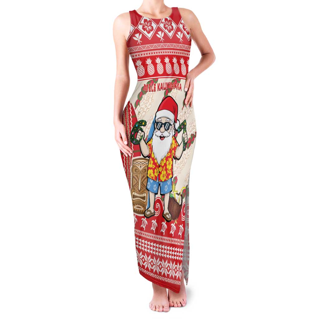 Hawaii Christmas Six Seven Family Matching Tank Maxi Dress and Hawaiian Shirt Mele Kalikimaka Funny Santa 67 Gen Alpha Slang - Polynesian Pride